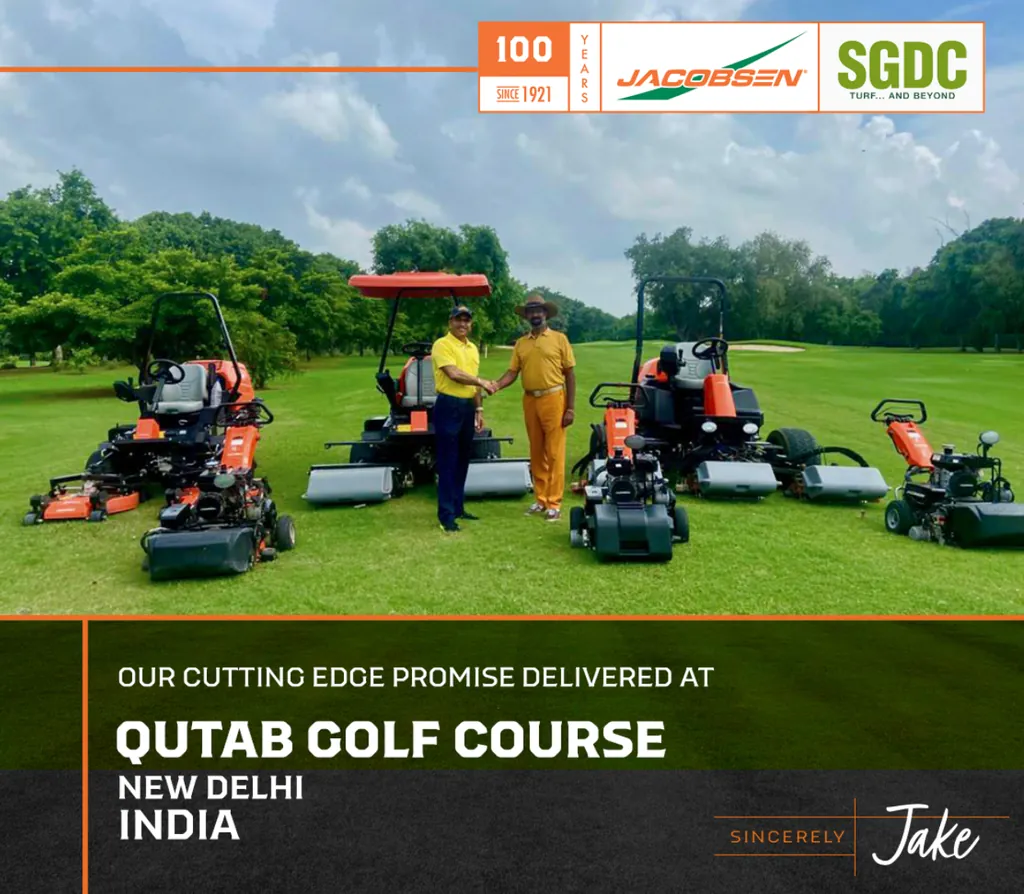 Jacobsen mowers delivered by SGDC India