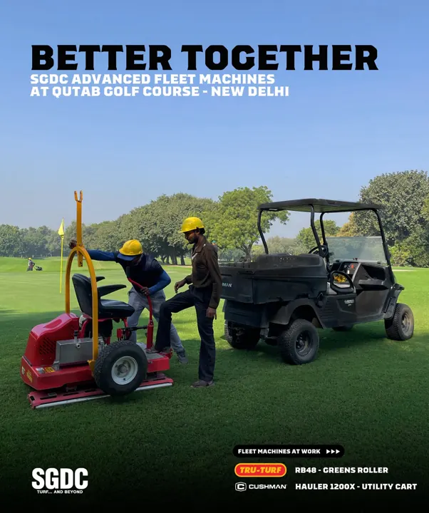 Tru-Turf RB48 and Cushman Hauler 1200X delivered to Qutab Golf Course